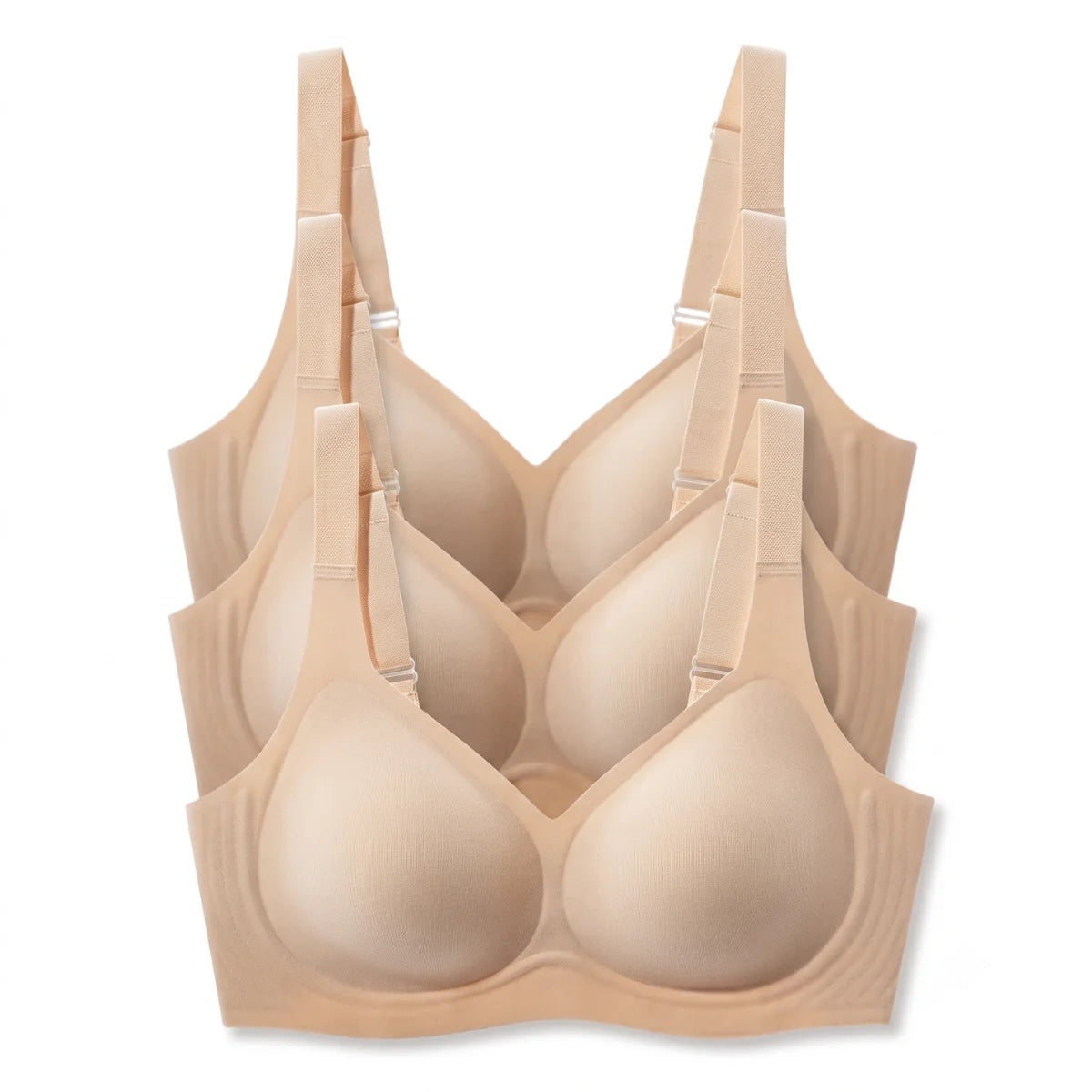 Kit 3 Sutiãs Luna Comfort™ - Efeito Invisível e Zero Marcas