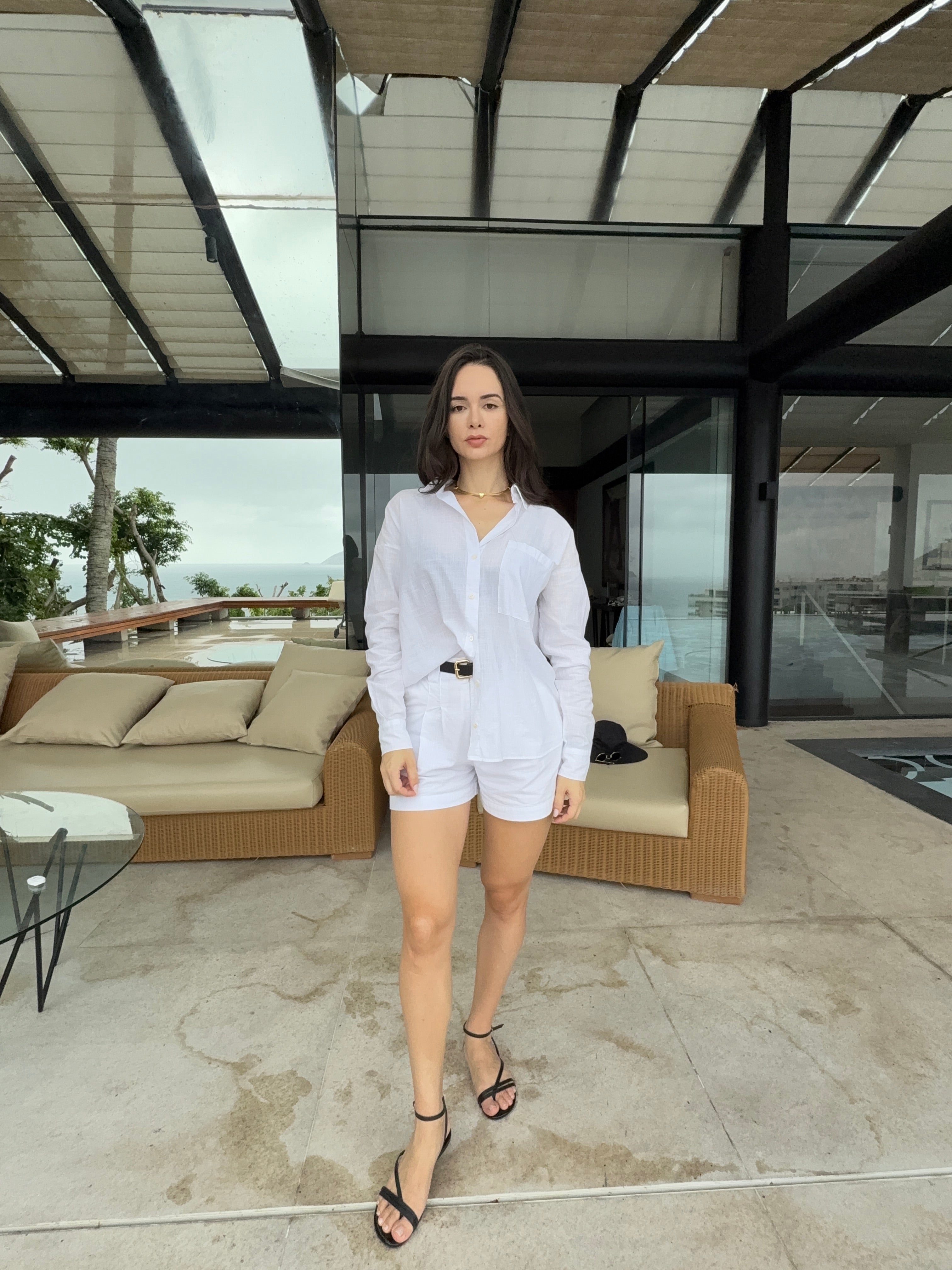 Conjunto Aurora Camisa Oversized Linho — Doralice